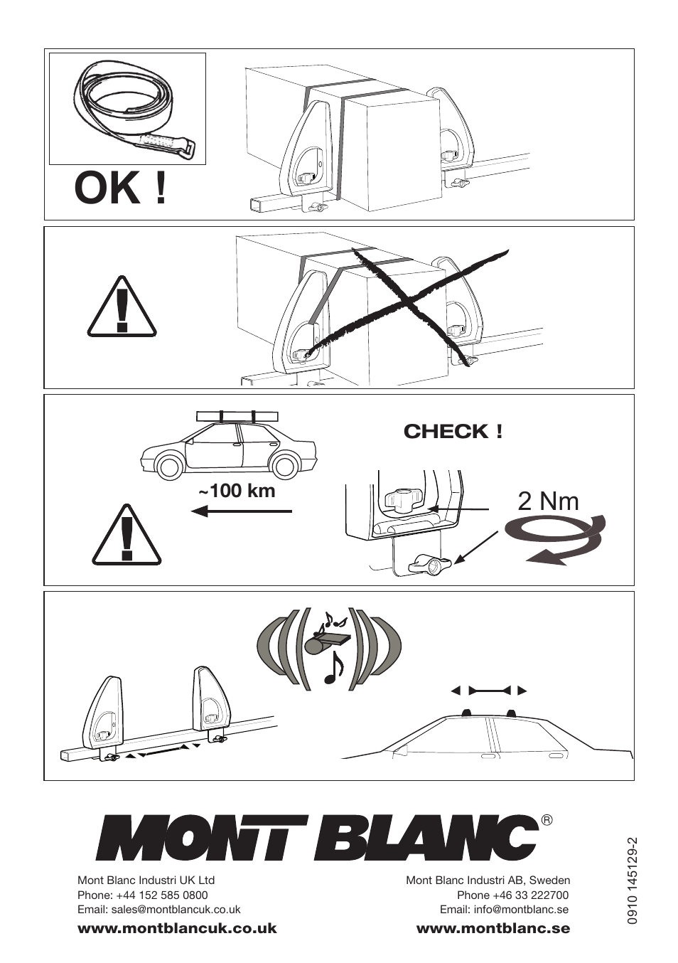 2 nm, 100 km check | Perrycraft MB Odin Load Supports User Manual | Page 12 / 12