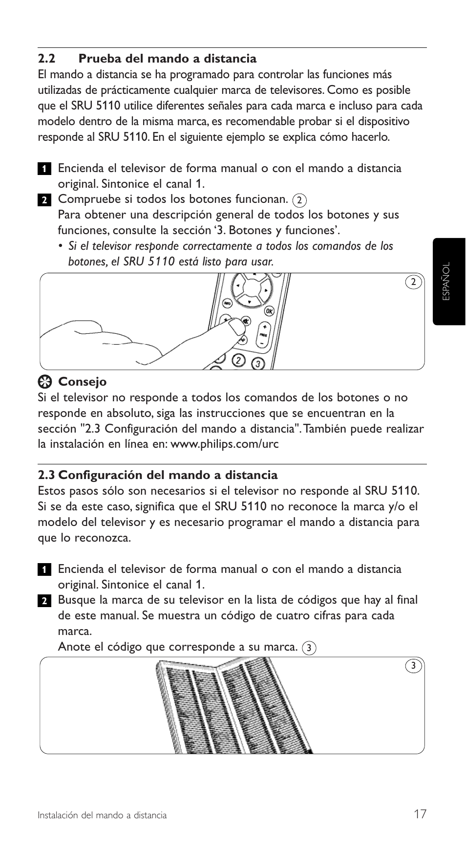 Philips SRU5110 User Manual | Page 17 / 73