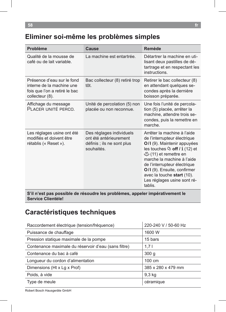 Placer unité perco | Bosch TES50351DE VeroCafe Latte Kaffeevollautomat Silber Pure Silver User Manual | Page 62 / 88