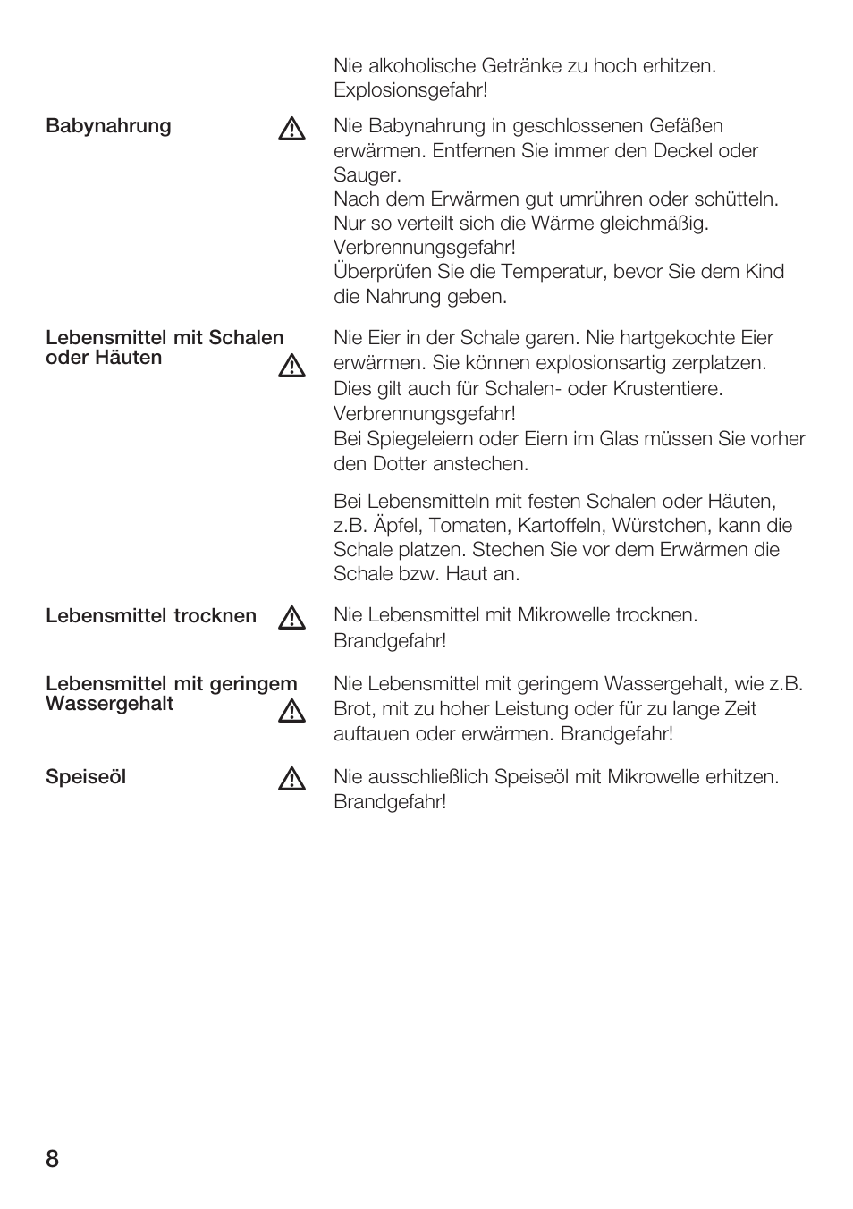 Bosch HMT72M420 - weiß Mikrowellengerät User Manual | Page 8 / 120