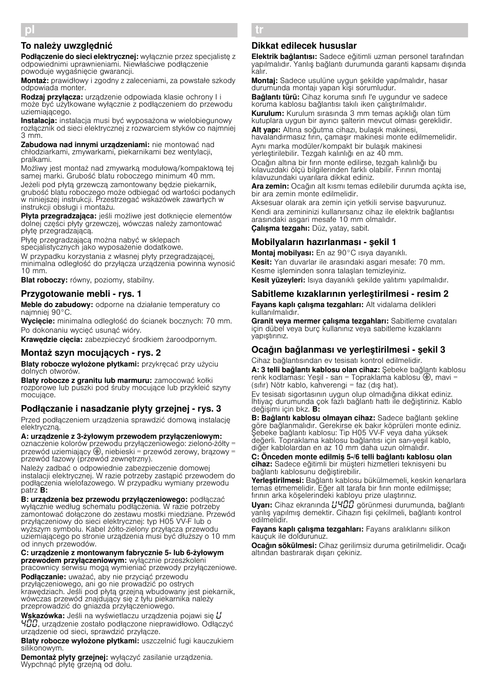 Bosch PKC875N14D User Manual | Page 9 / 9