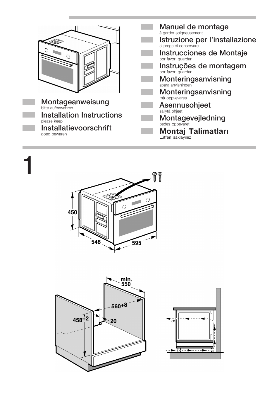 Bosch HBC86P753 Edelstahl Kompaktgerät mit integrierter Mikrowelle User Manual | 8 pages