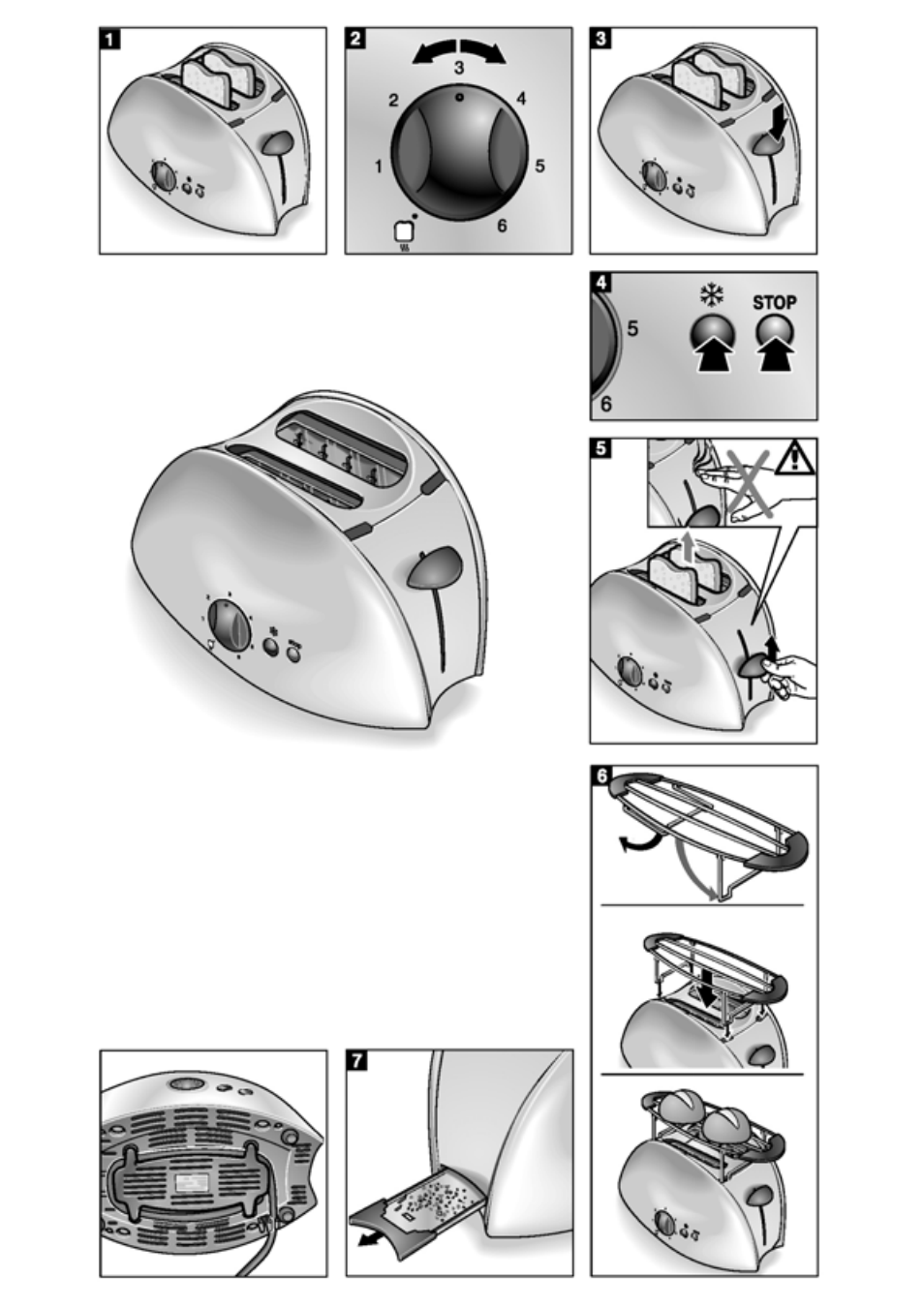 Bosch TAT6801 Toaster Langschlitz private collection Primärfarbe Edelstahl Sekundärfarbe schwarz User Manual | Page 45 / 46