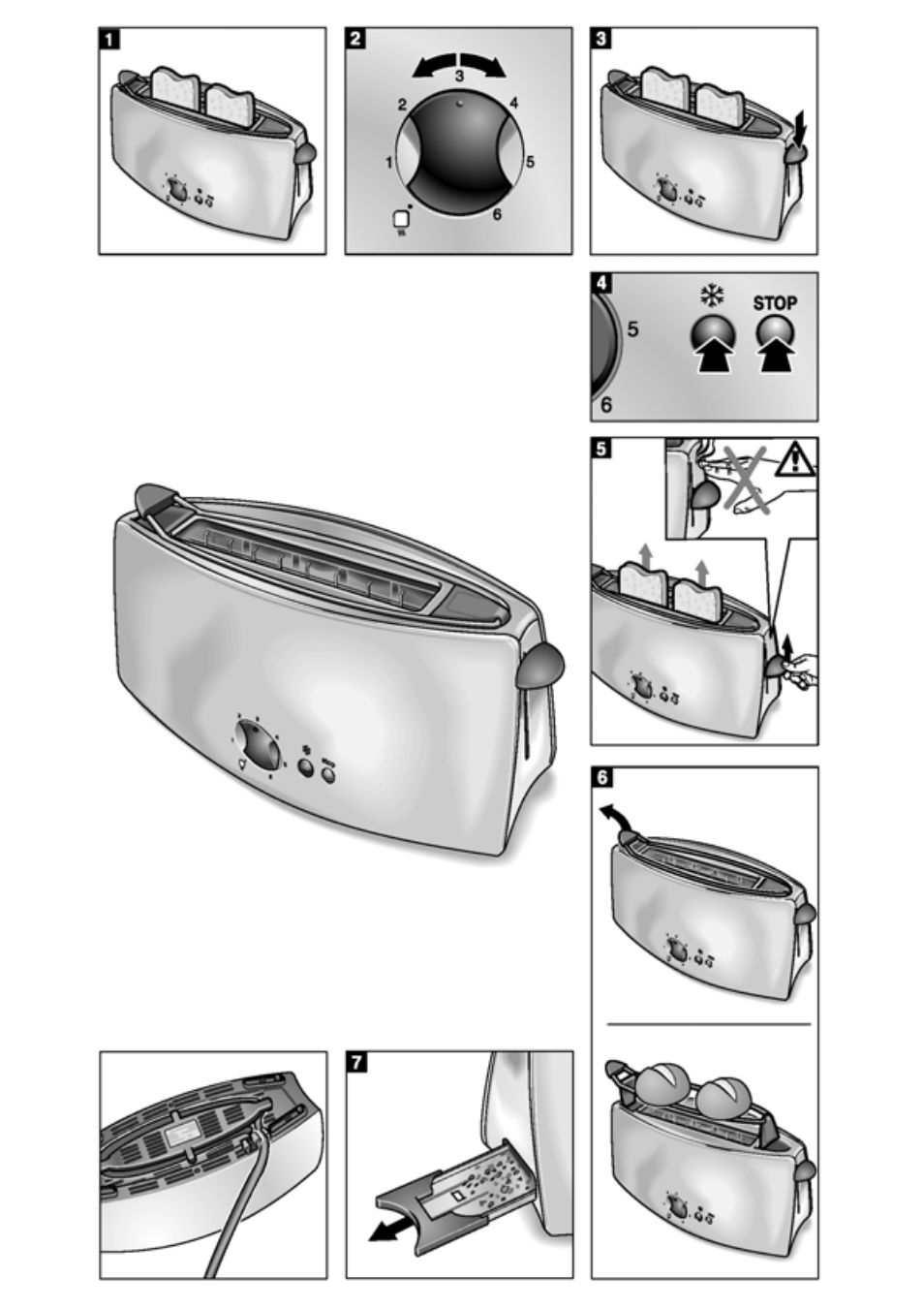 Bosch TAT6801 Toaster Langschlitz private collection Primärfarbe Edelstahl Sekundärfarbe schwarz User Manual | Page 46 / 46