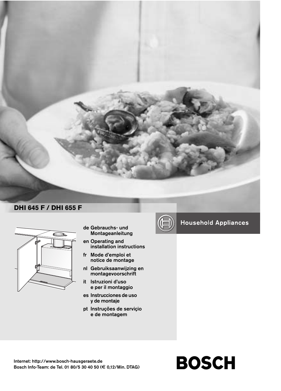 Bosch DHI655FX grau-metallic Flachschirmhaube 60 cm User Manual | 100 pages