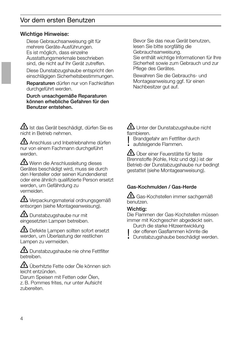 Bosch DHI655FX grau-metallic Flachschirmhaube 60 cm User Manual | Page 4 / 100