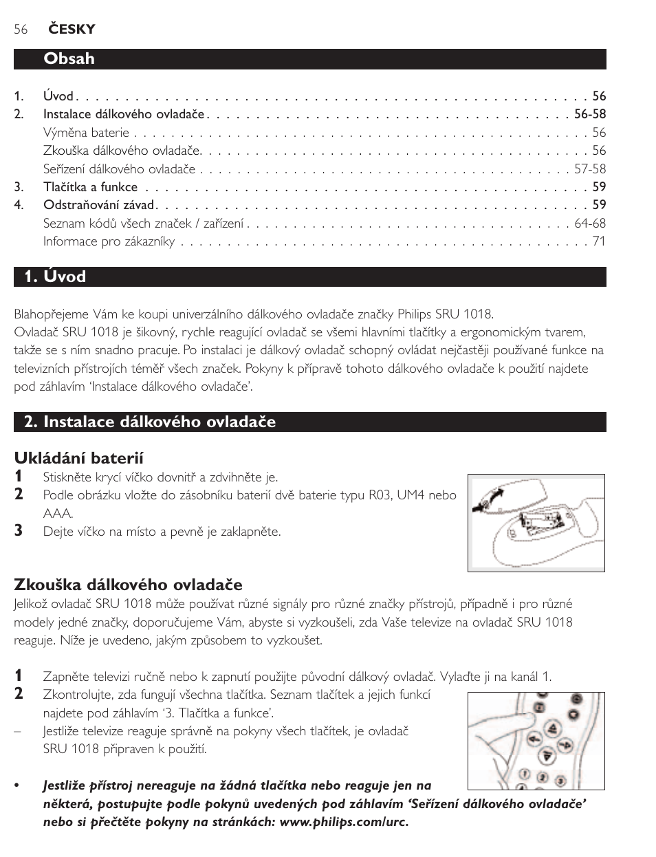 Philips SRU1018 User Manual | Page 56 / 72