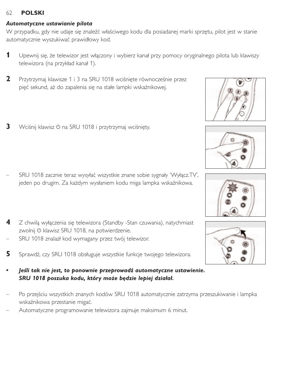 Philips SRU1018 User Manual | Page 62 / 72