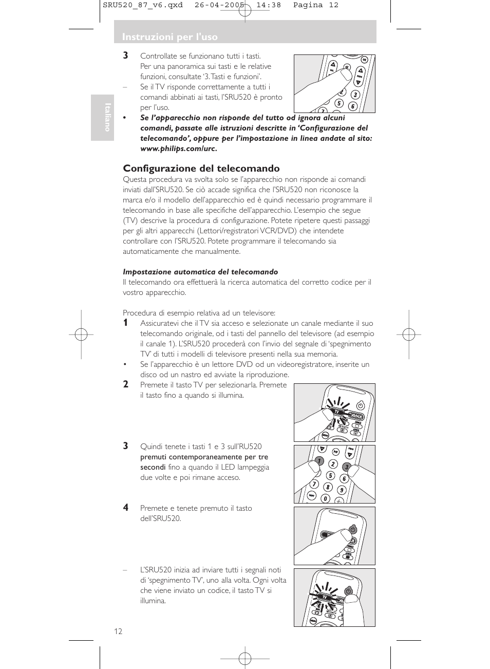 Philips SRU520 User Manual | Page 12 / 76