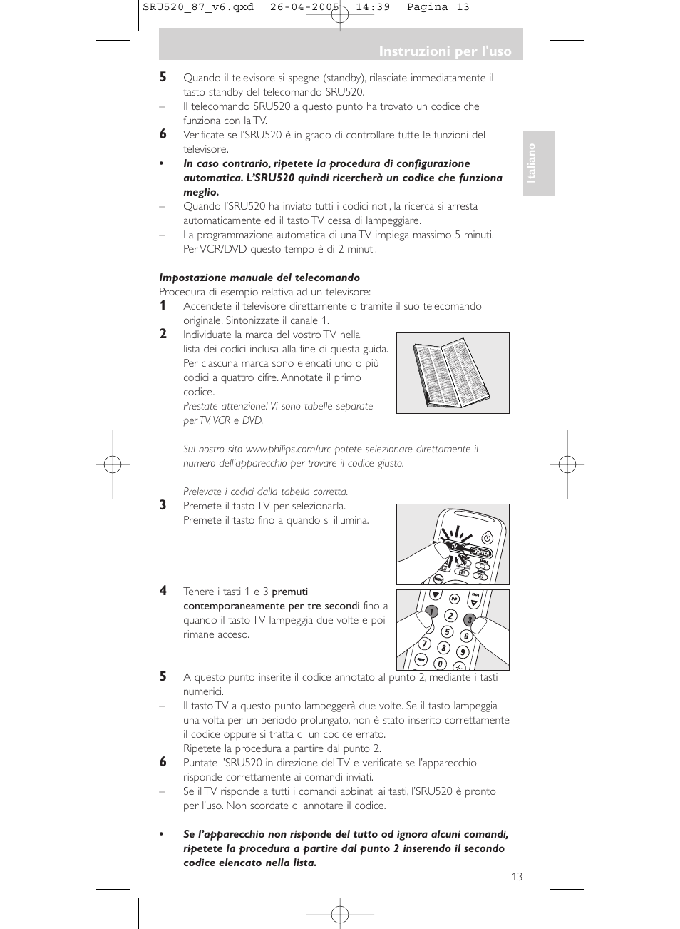 Philips SRU520 User Manual | Page 13 / 76