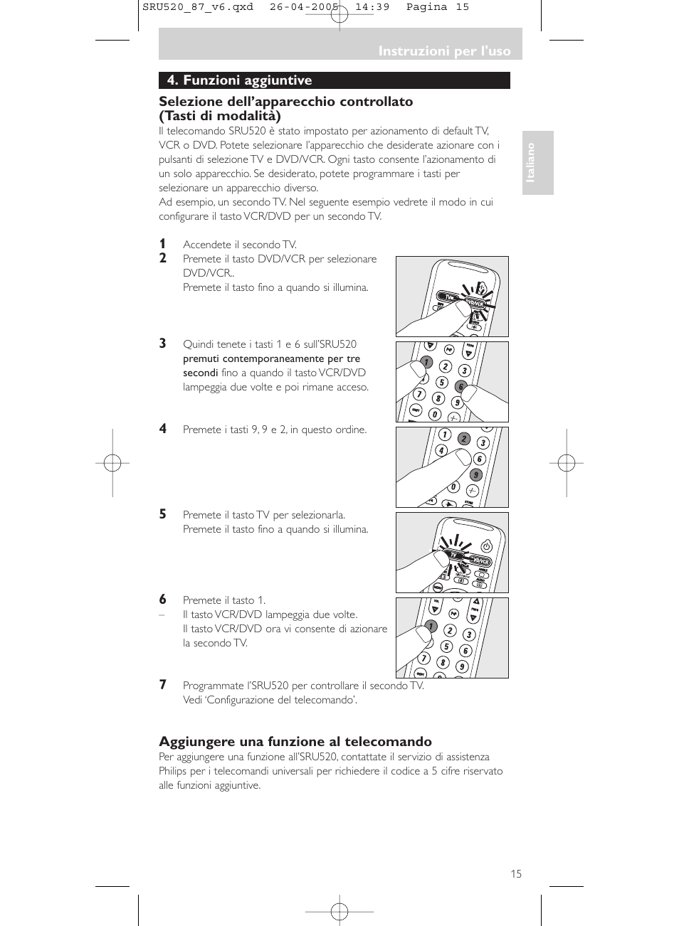 Philips SRU520 User Manual | Page 15 / 76