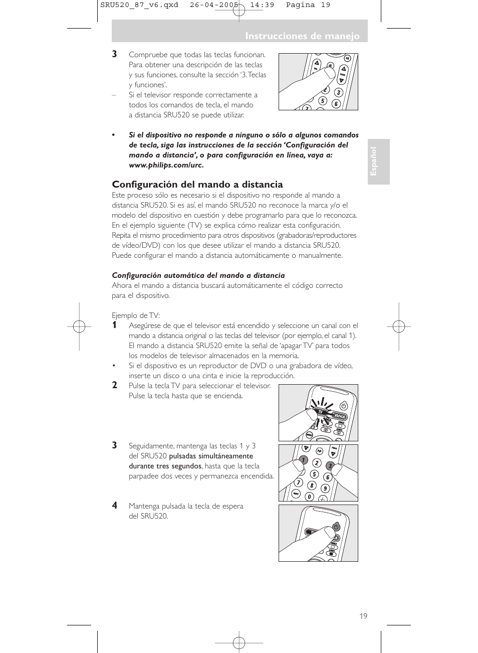 Philips SRU520 User Manual | Page 19 / 76