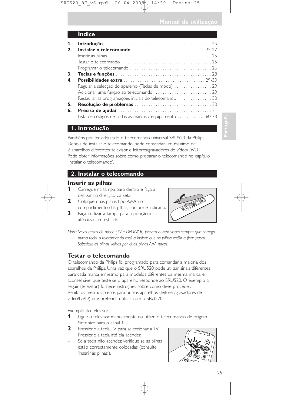 Philips SRU520 User Manual | Page 25 / 76