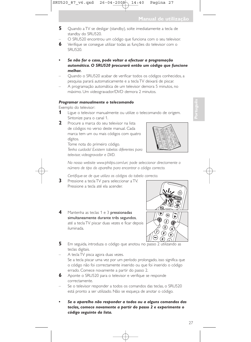 Philips SRU520 User Manual | Page 27 / 76