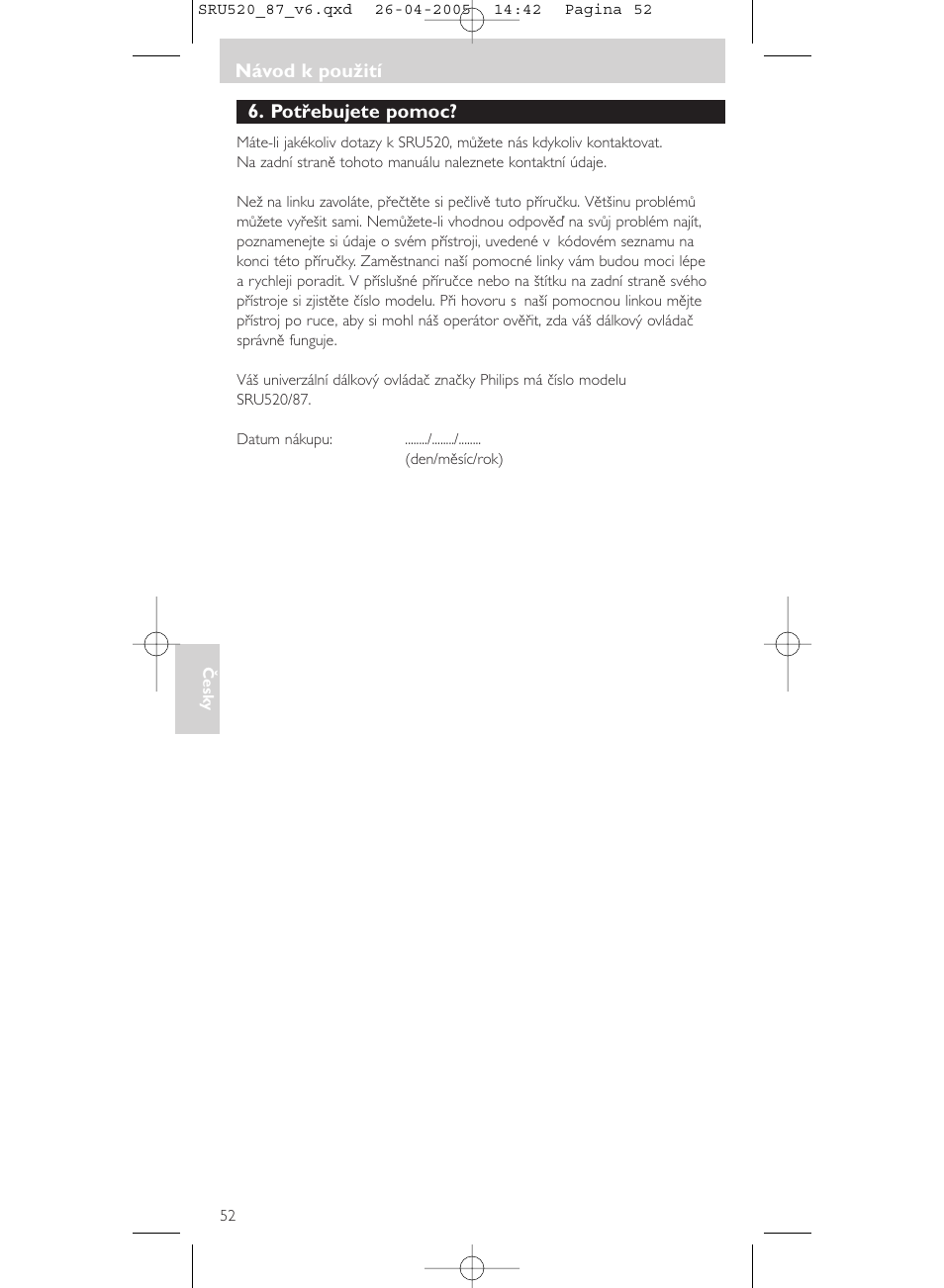 Philips SRU520 User Manual | Page 52 / 76