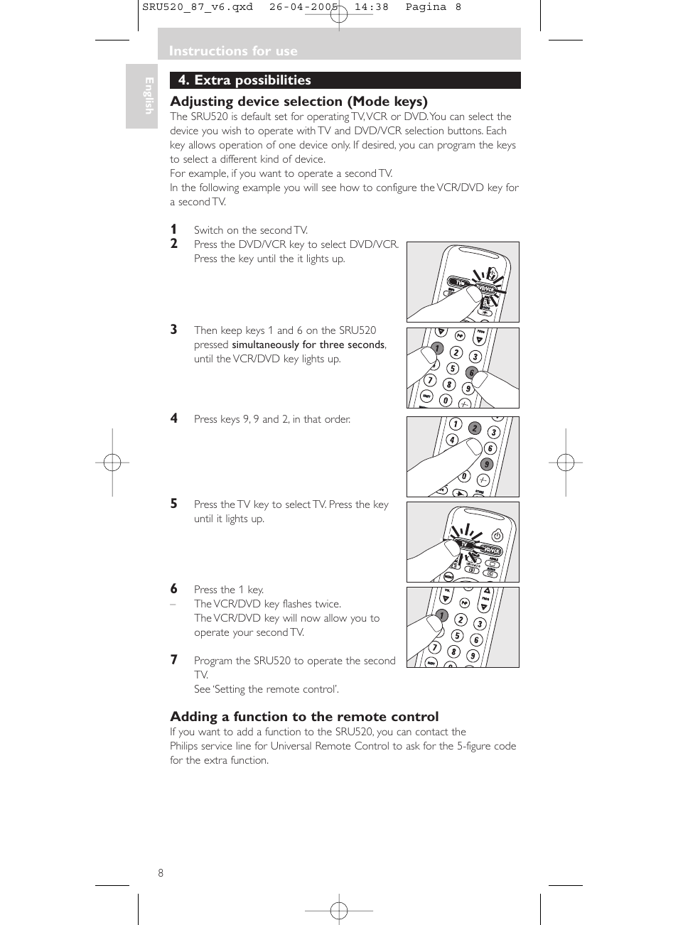 Philips SRU520 User Manual | Page 8 / 76