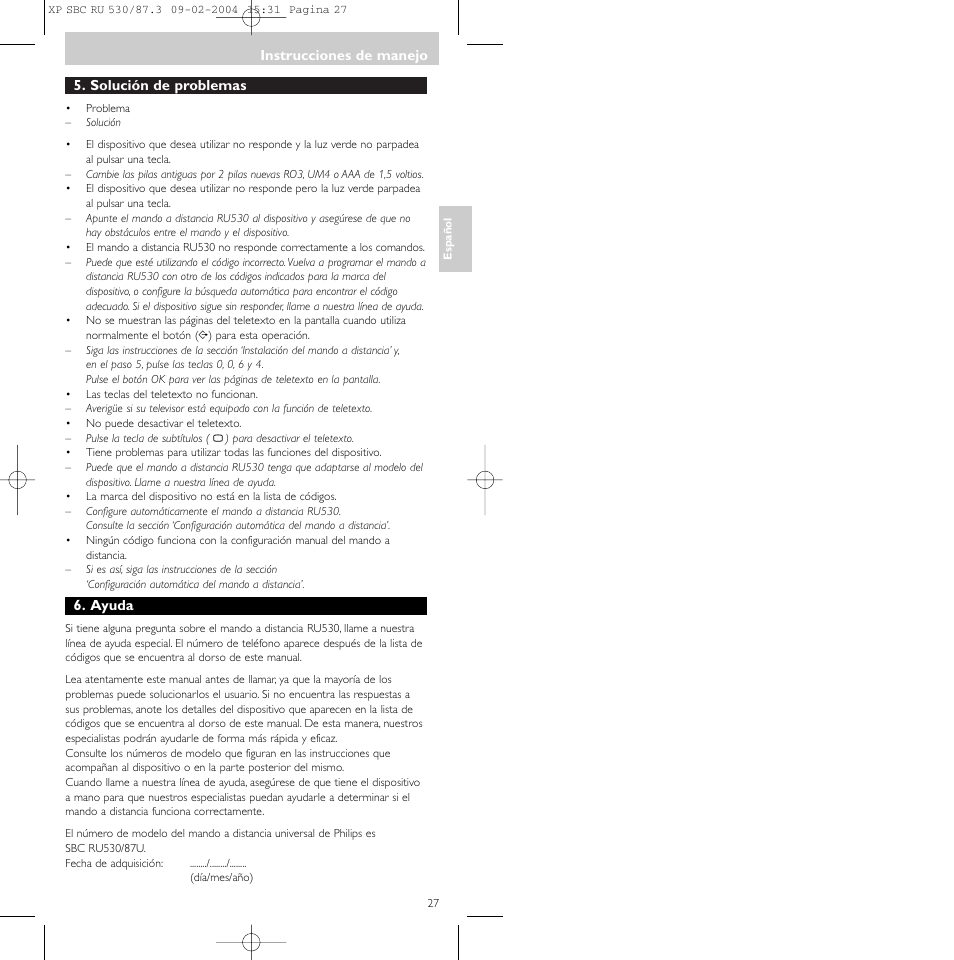 Philips SBCRU530 User Manual | Page 27 / 78