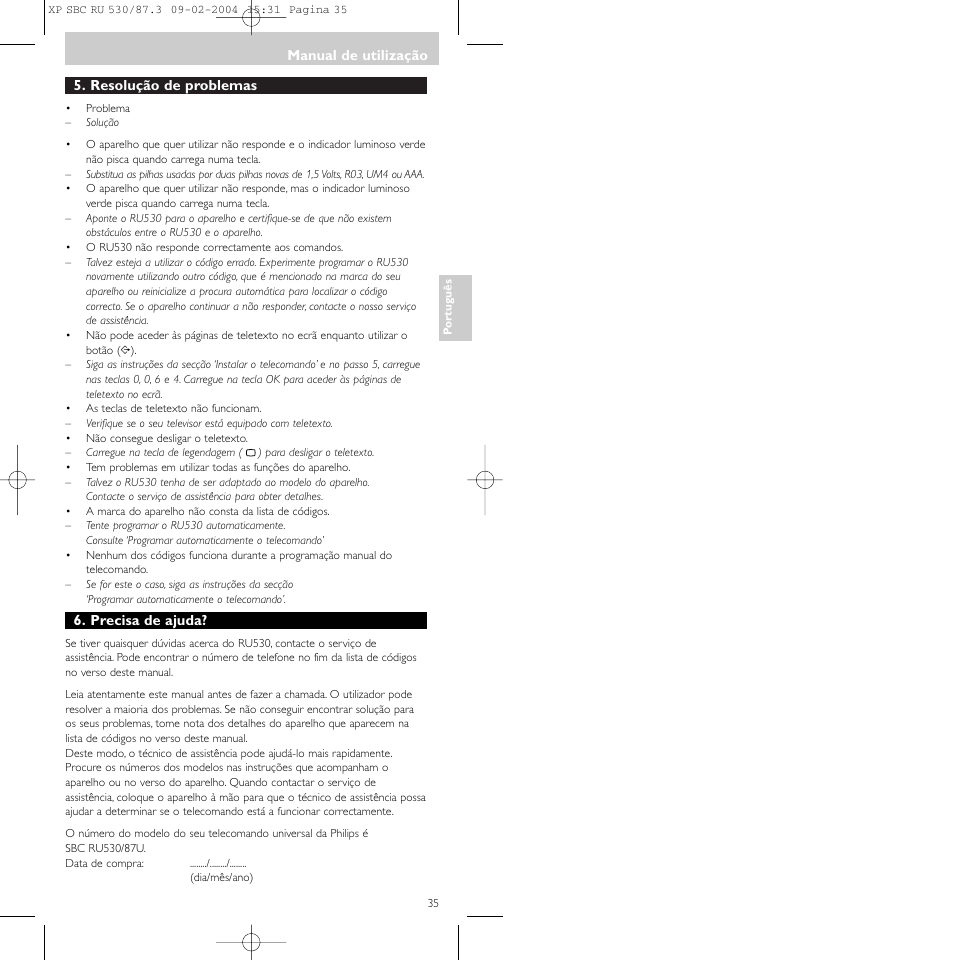 Philips SBCRU530 User Manual | Page 35 / 78