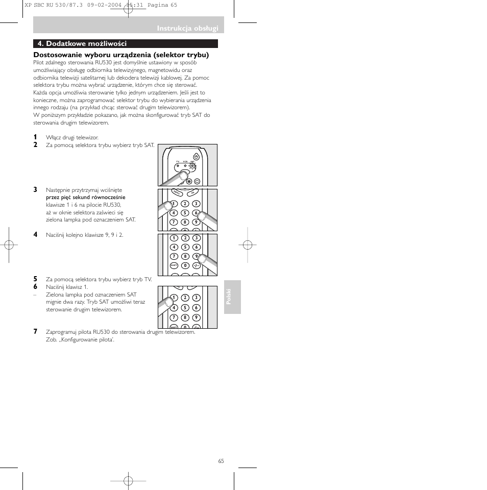 Instrukcja obsługi | Philips SBCRU530 User Manual | Page 65 / 78