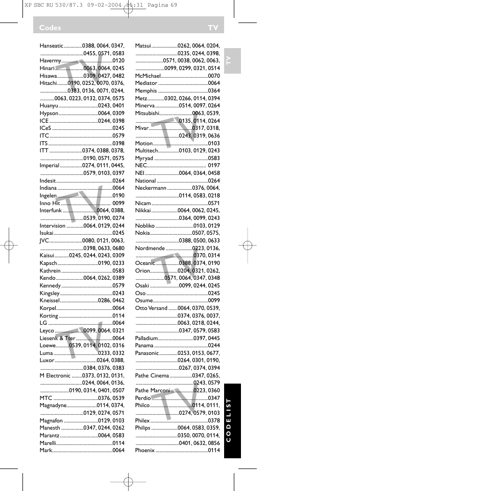 Philips SBCRU530 User Manual | Page 69 / 78