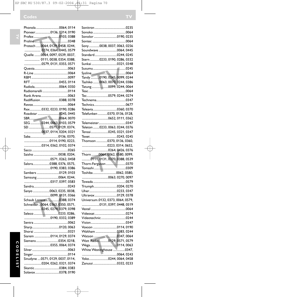 Philips SBCRU530 User Manual | Page 70 / 78