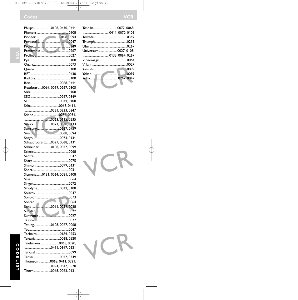 Philips SBCRU530 User Manual | Page 72 / 78