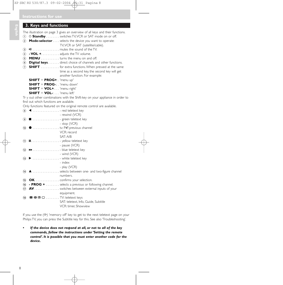 Philips SBCRU530 User Manual | Page 8 / 78