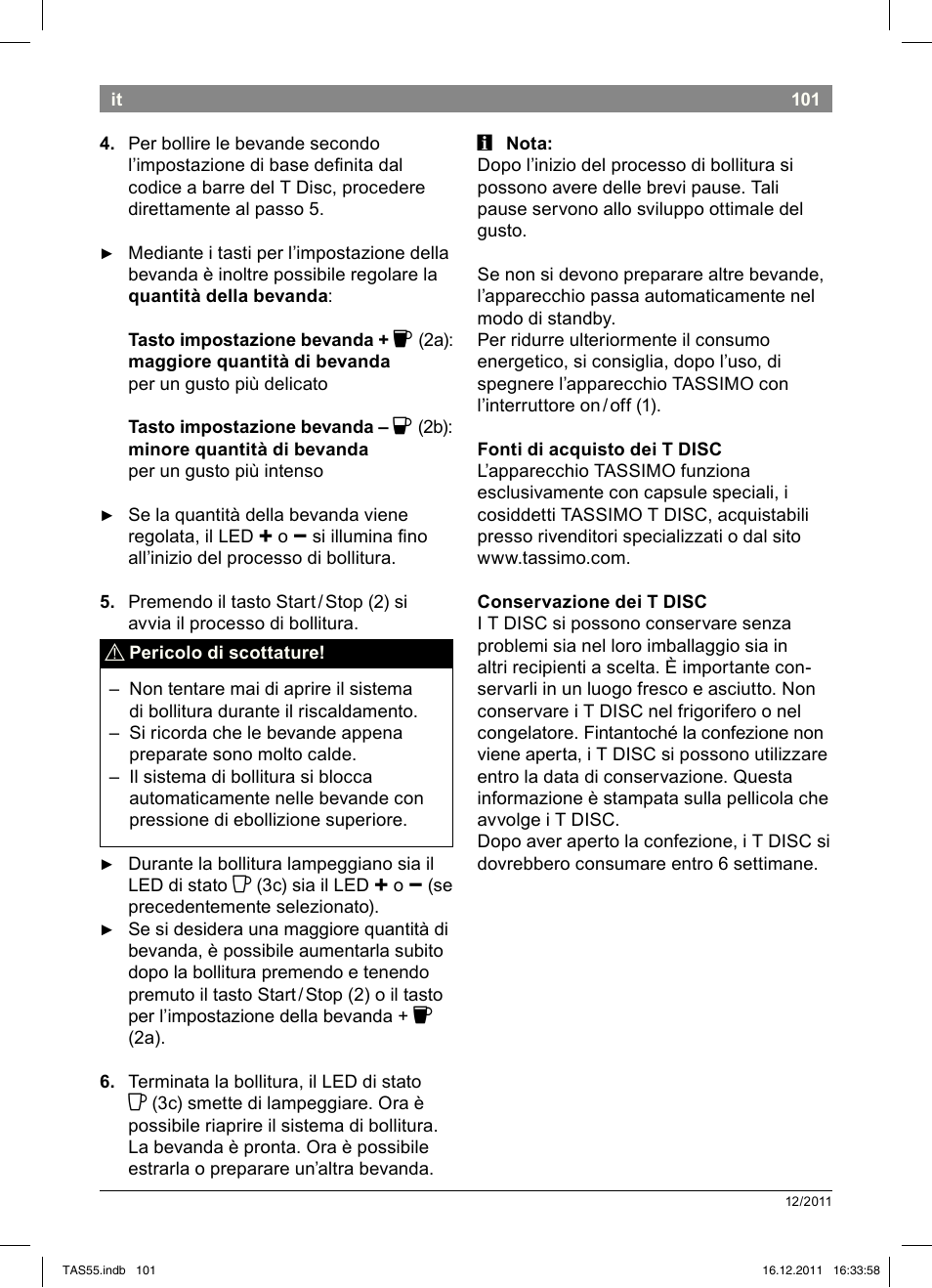 Bosch TASSIMO Multi-Getränke-Automat T55 TAS5544 linen white weiß User Manual | Page 103 / 190
