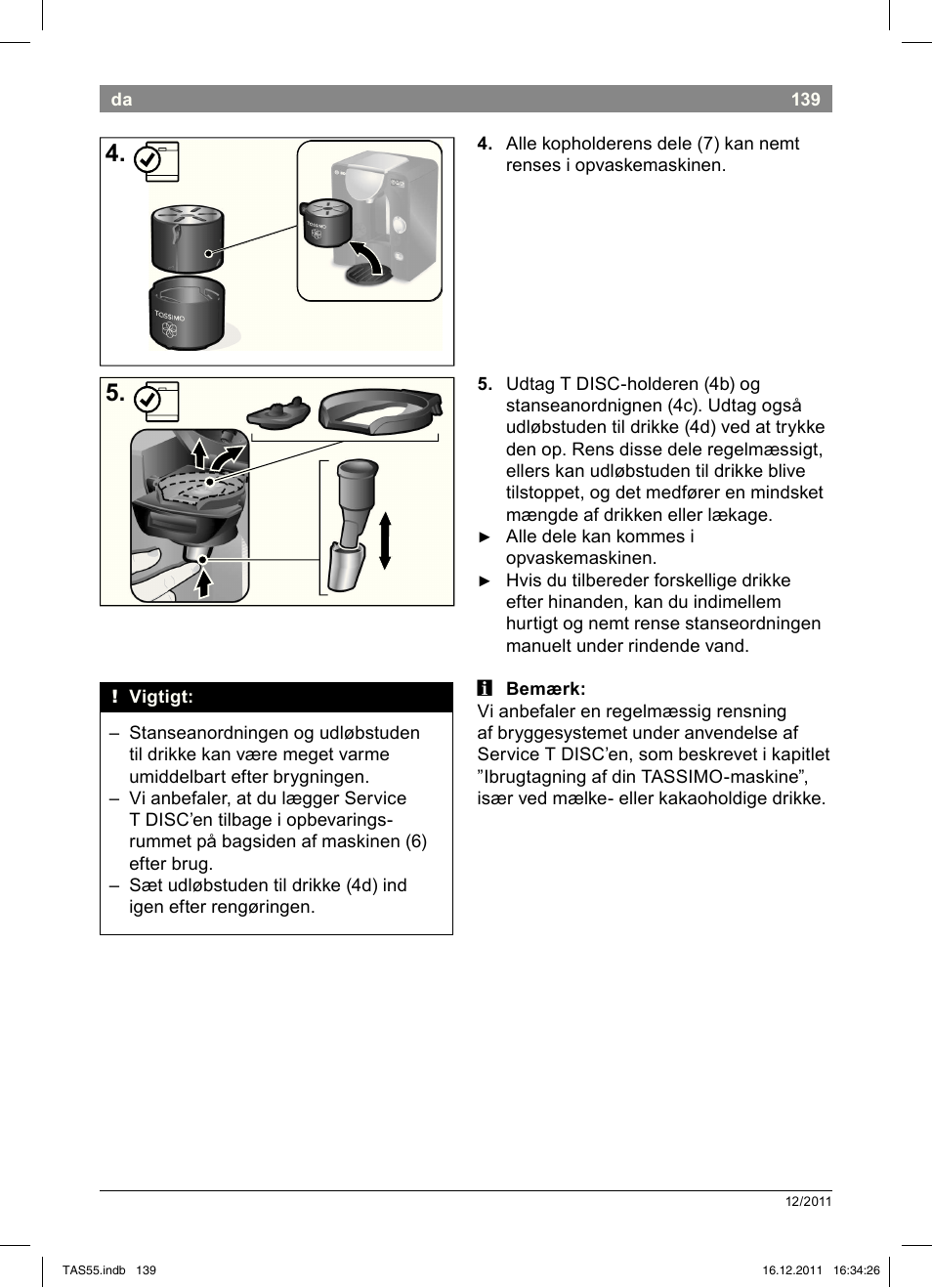 Bosch TASSIMO Multi-Getränke-Automat T55 TAS5544 linen white weiß User Manual | Page 141 / 190
