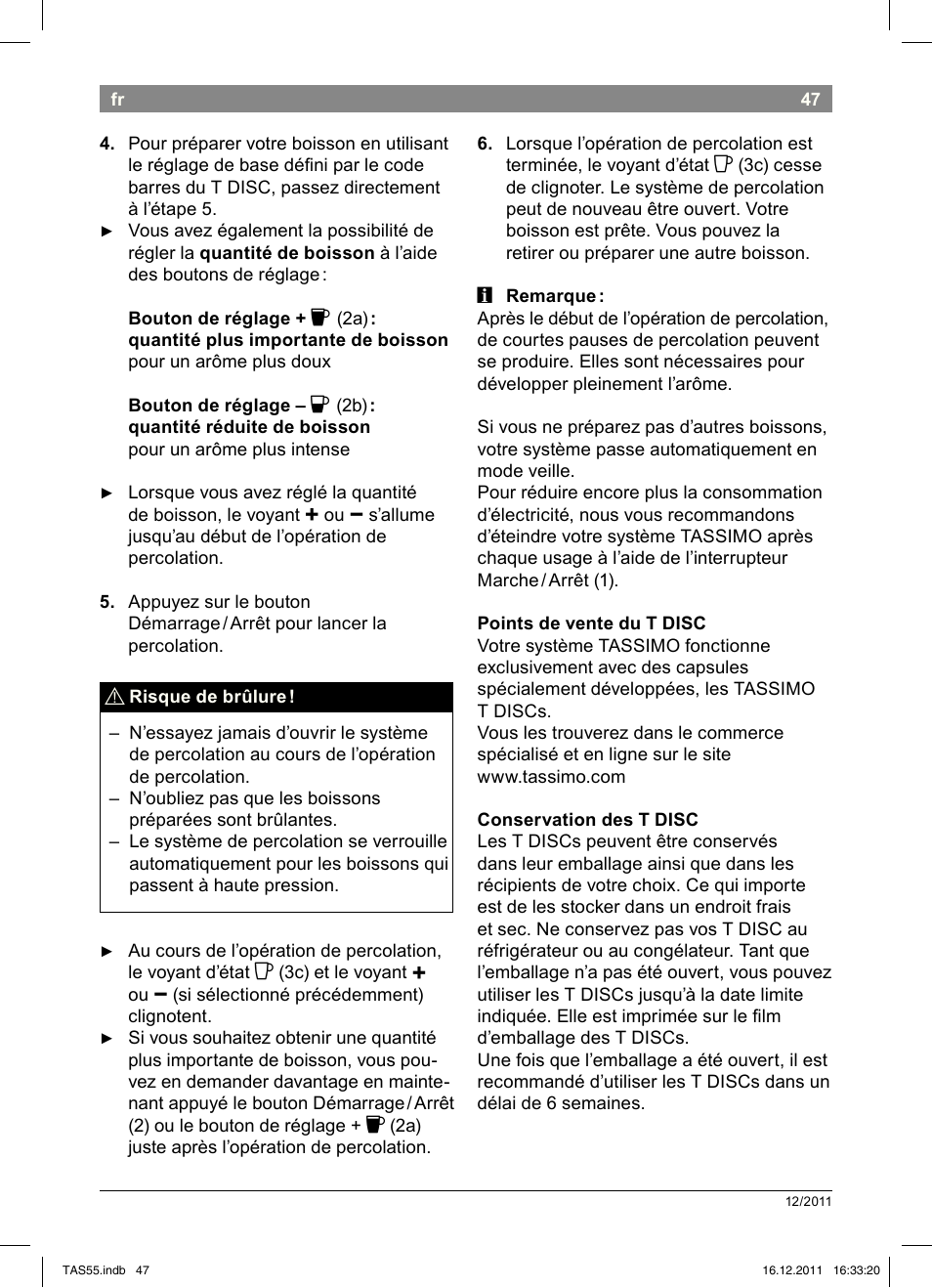 Bosch TASSIMO Multi-Getränke-Automat T55 TAS5544 linen white weiß User Manual | Page 49 / 190