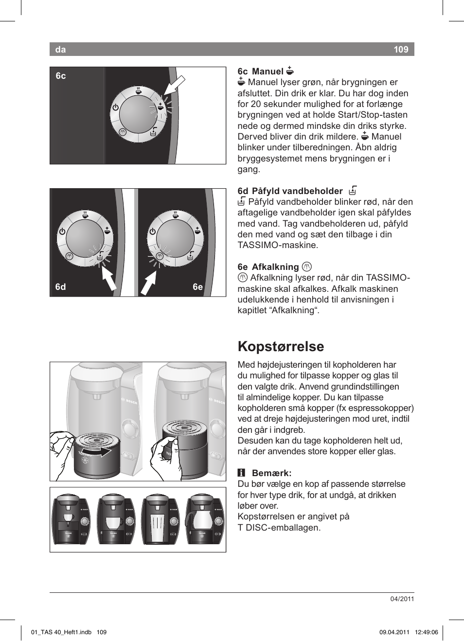 Kopstørrelse | Bosch Multigetränkesystem TAS4011 Silk Silver anthrazit User Manual | Page 111 / 154