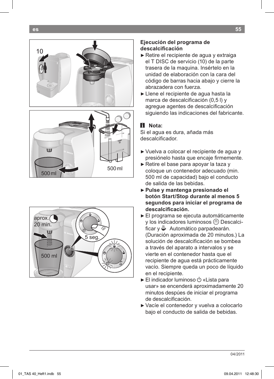 Bosch Multigetränkesystem TAS4011 Silk Silver anthrazit User Manual | Page 57 / 154