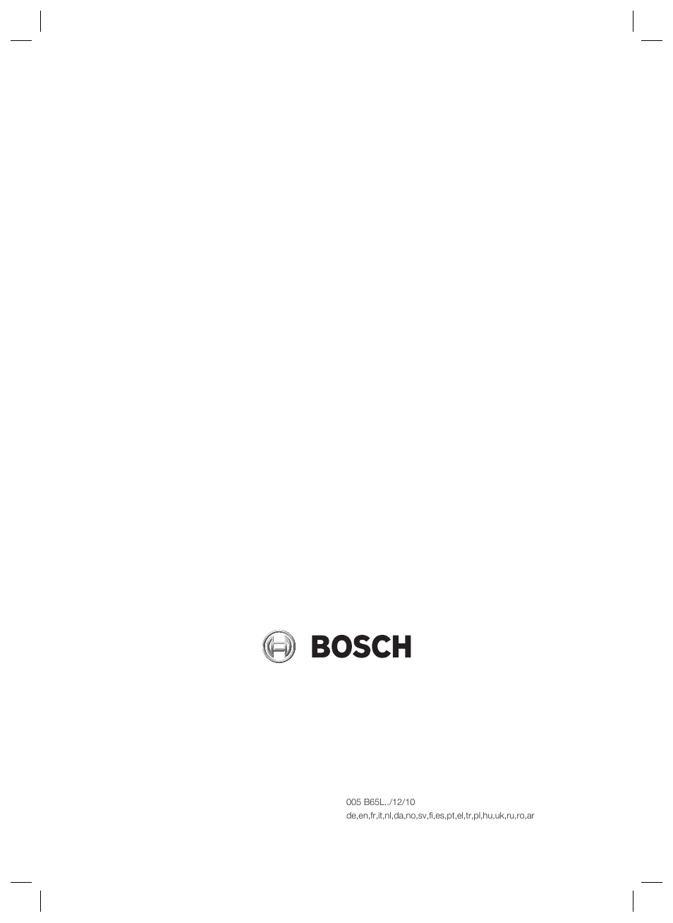 Bosch TDN1010N anthrazit silber Aktiv-Bügeltisch HomeProfessional User Manual | Page 61 / 61