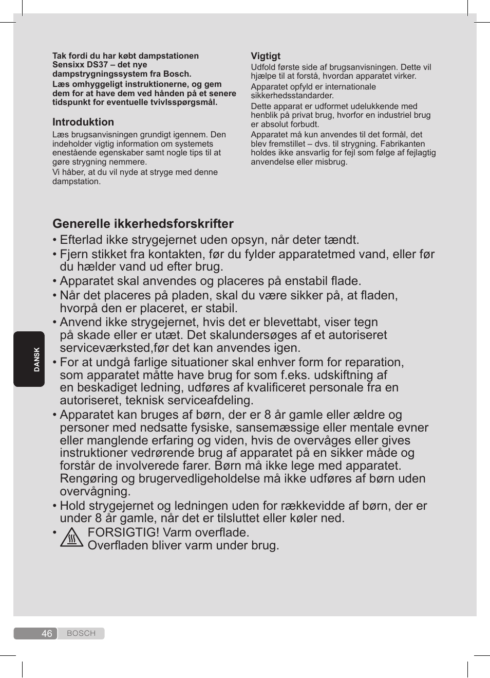 Bosch TDS372410E weiß grün Dampfstation Sensixx DS37 ProEnergy User Manual | Page 46 / 160