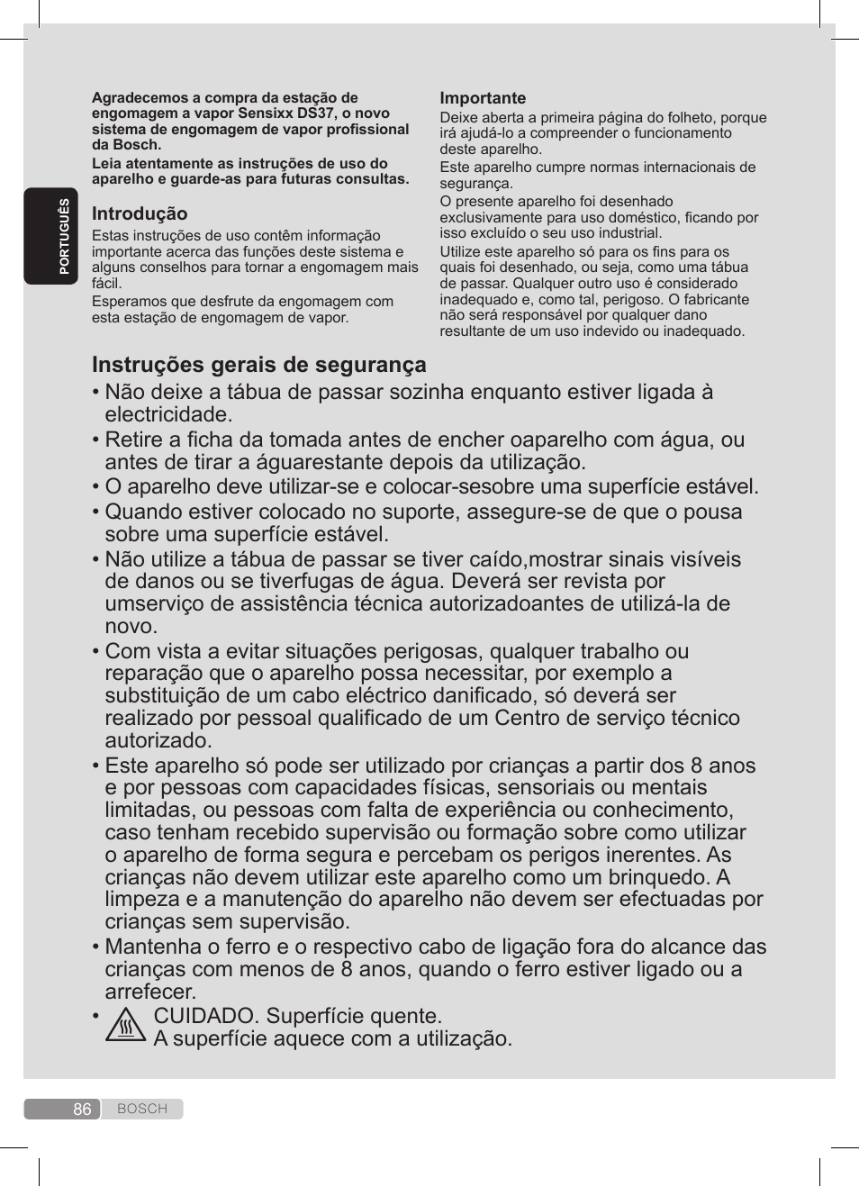 Bosch TDS372410E weiß grün Dampfstation Sensixx DS37 ProEnergy User Manual | Page 86 / 160
