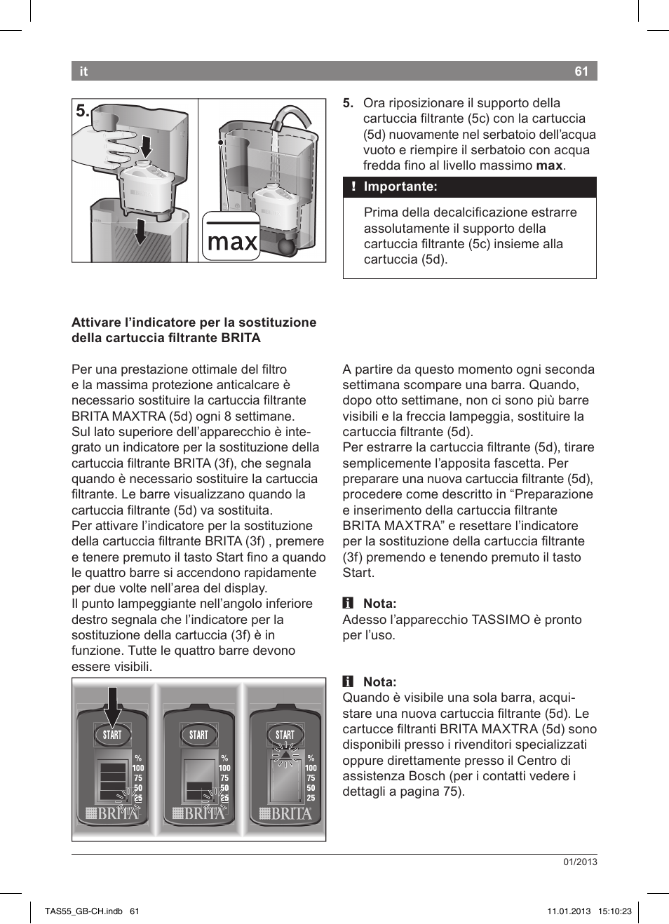 Bosch TASSIMO Multi-Getränke-Automat T55 TAS5542 opal black schwarz User Manual | Page 59 / 74