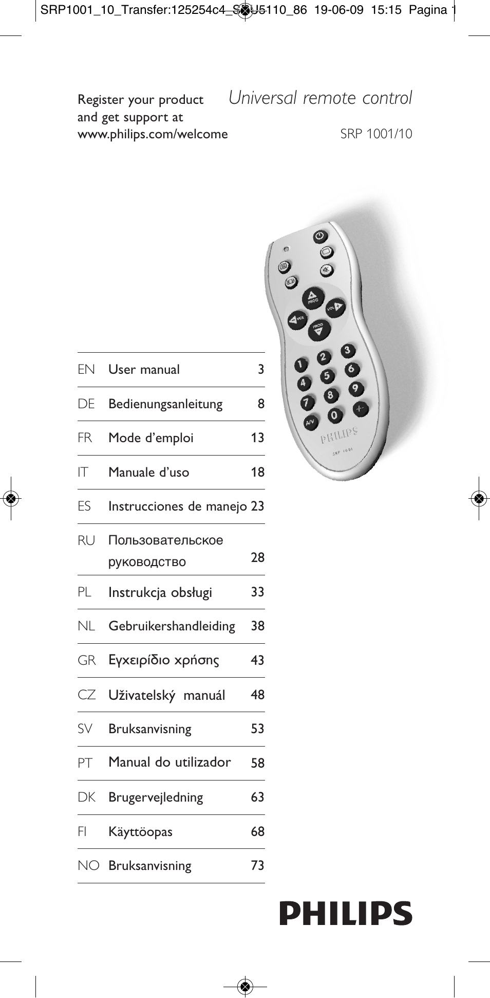 Philips SRP1001 User Manual | 96 pages