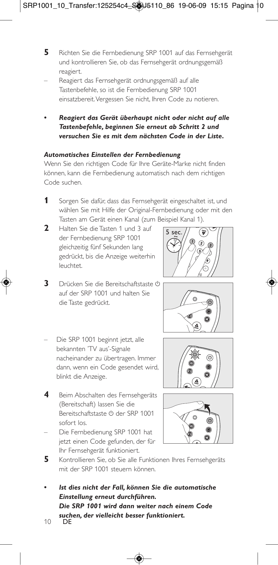 Philips SRP1001 User Manual | Page 10 / 96