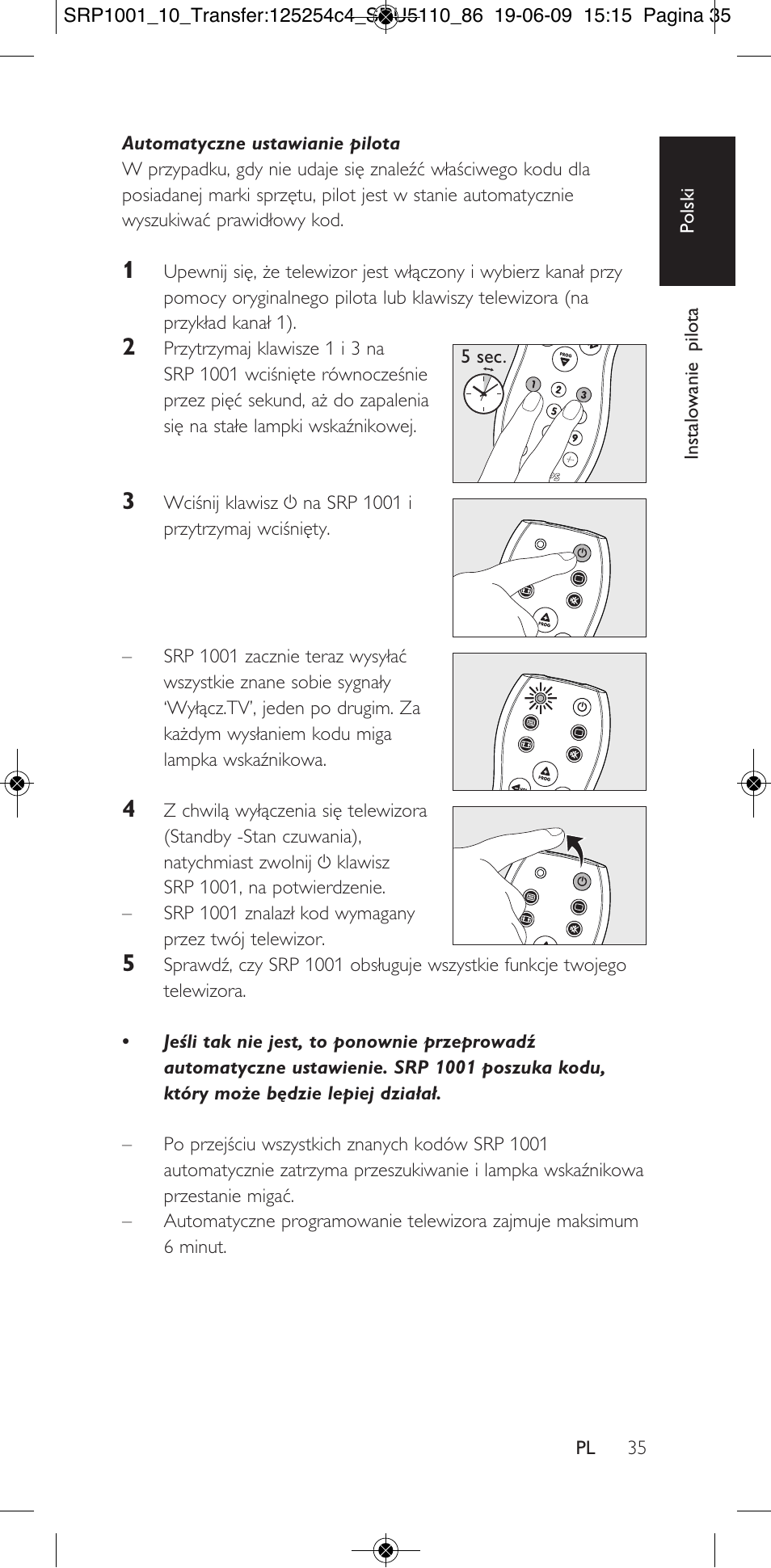 Philips SRP1001 User Manual | Page 35 / 96