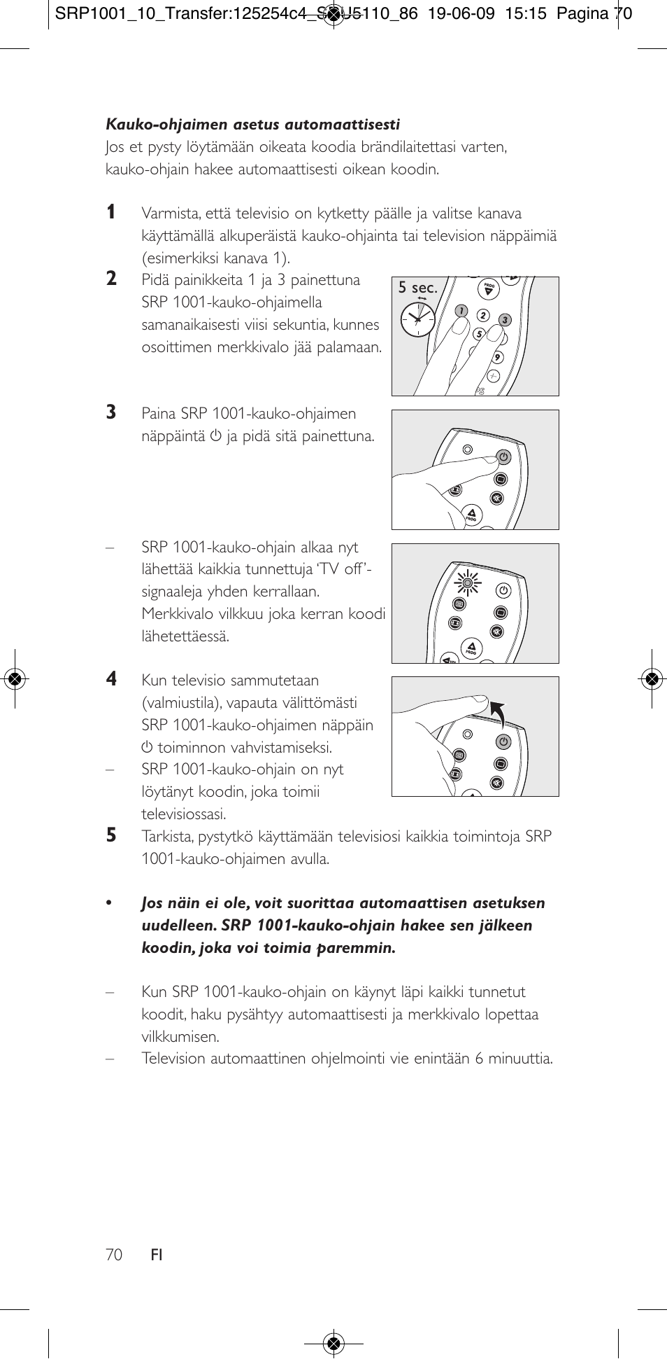 Philips SRP1001 User Manual | Page 70 / 96