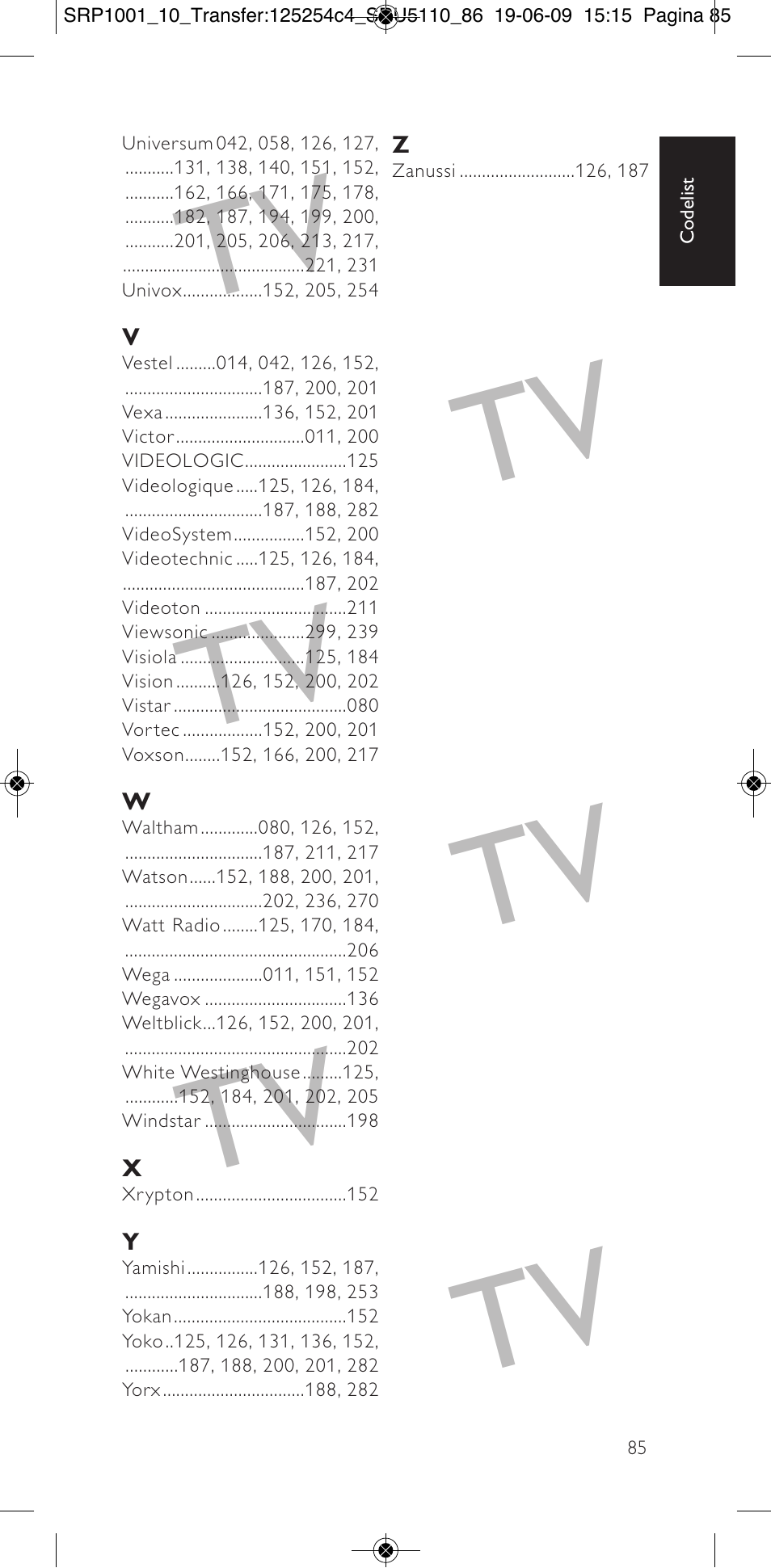 Philips SRP1001 User Manual | Page 85 / 96