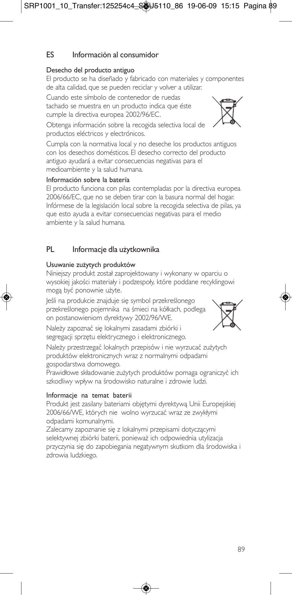 Philips SRP1001 User Manual | Page 89 / 96