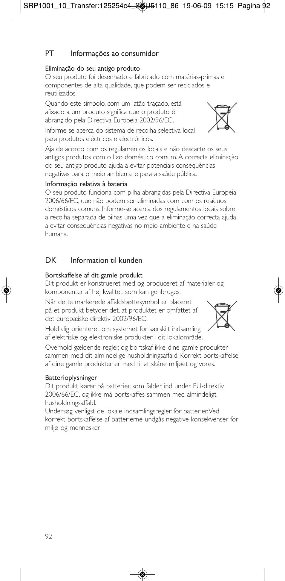 Philips SRP1001 User Manual | Page 92 / 96