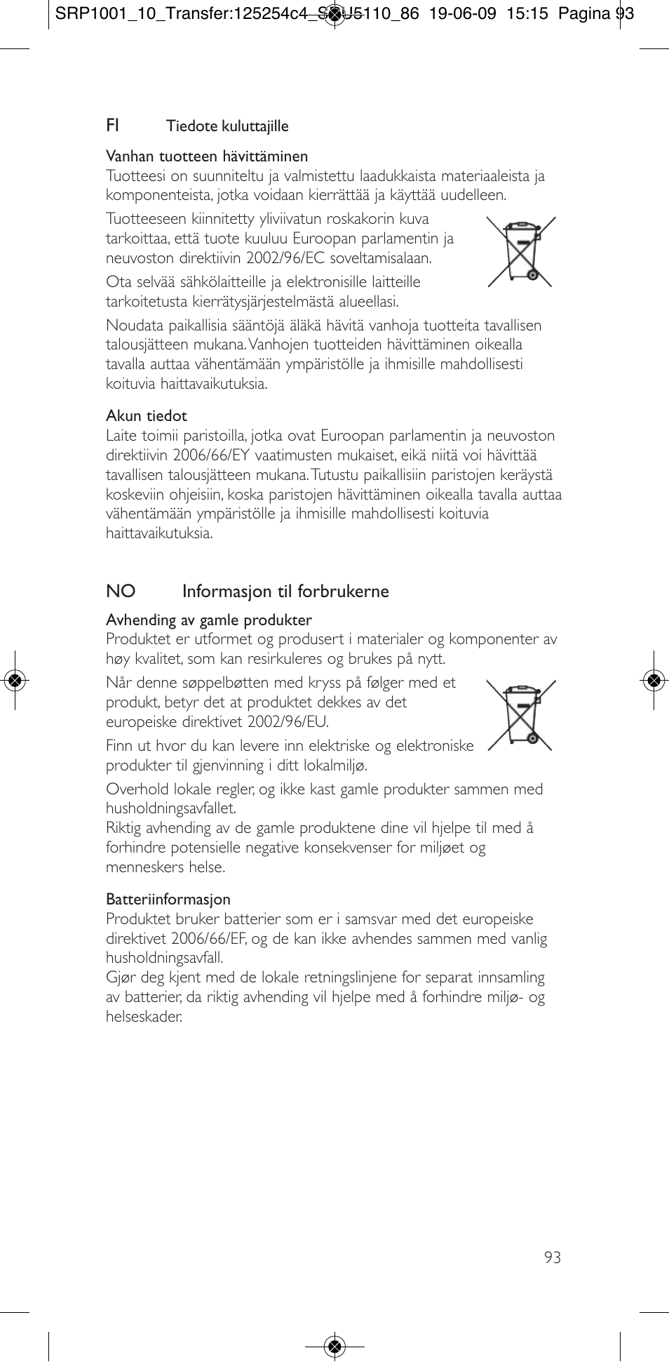 Philips SRP1001 User Manual | Page 93 / 96