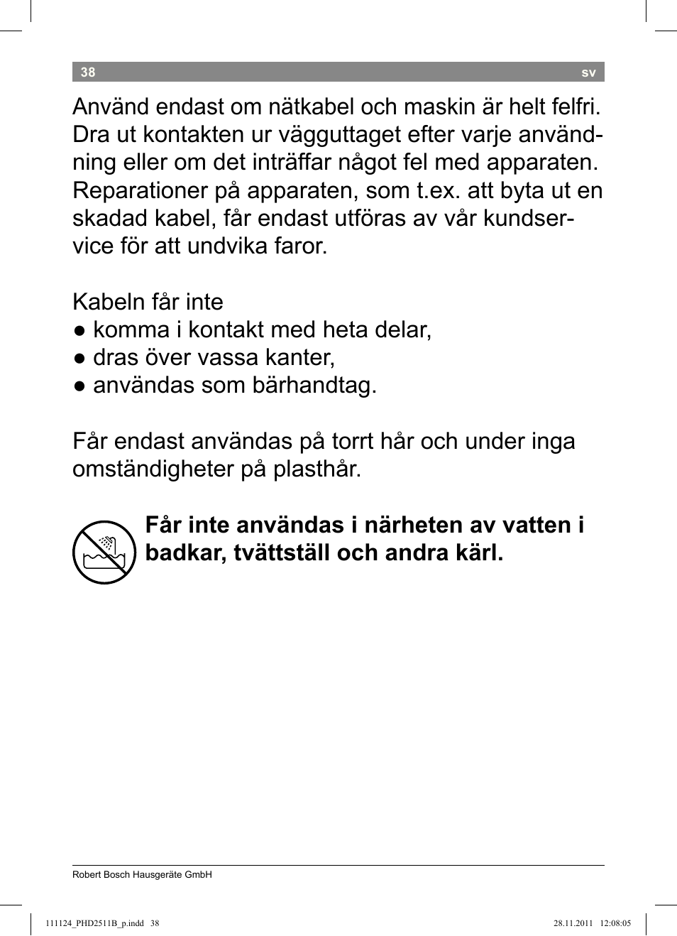 Bosch PHD2511 Haartrockner StarShine DryStyle User Manual | Page 40 / 100