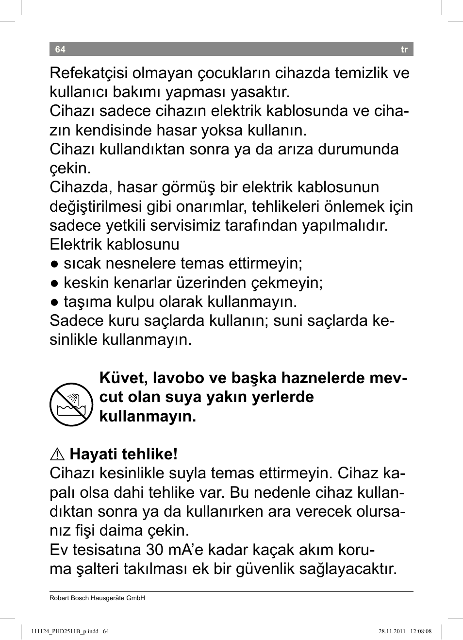 Bosch PHD2511 Haartrockner StarShine DryStyle User Manual | Page 66 / 100