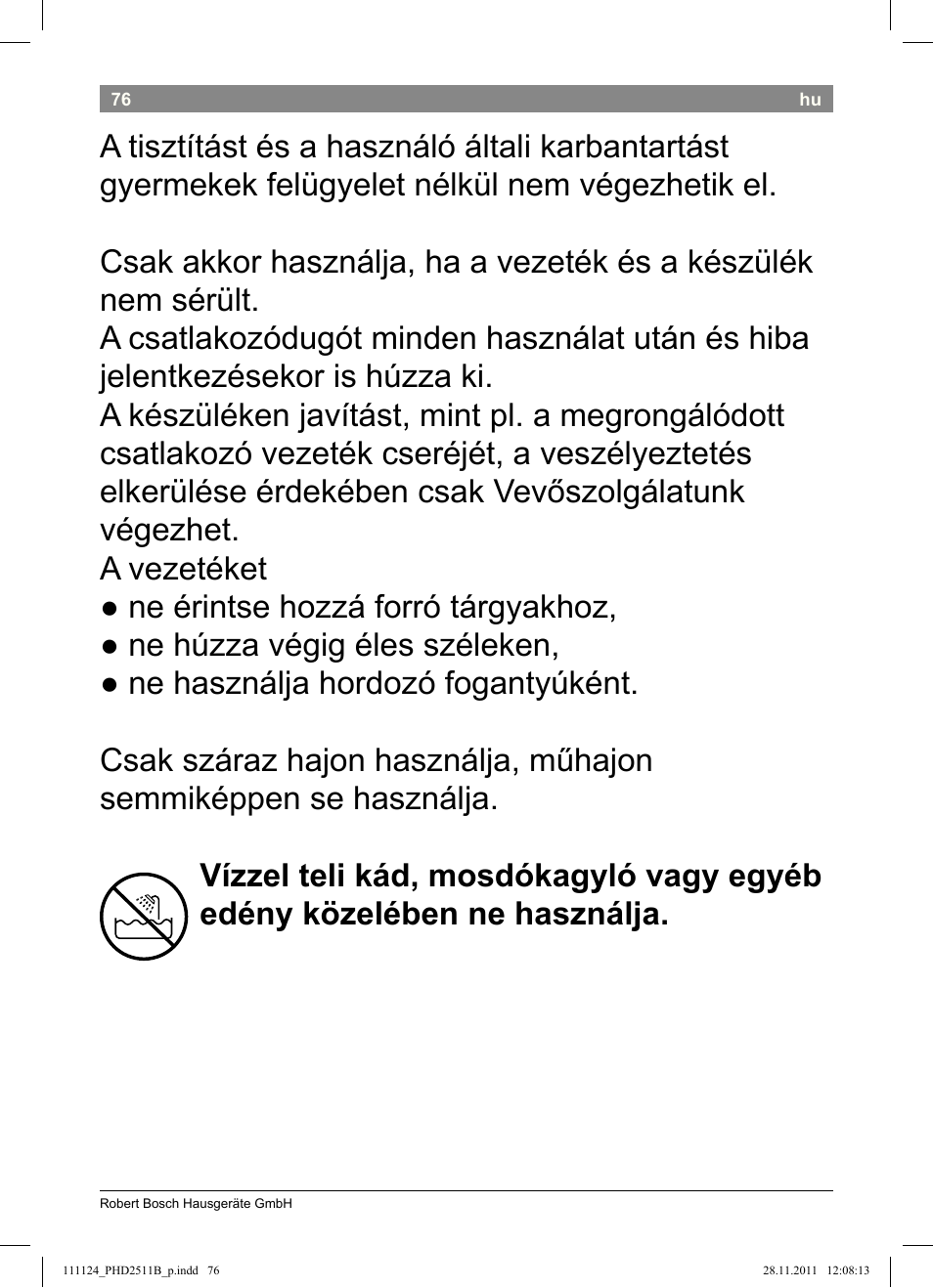 Bosch PHD2511 Haartrockner StarShine DryStyle User Manual | Page 78 / 100