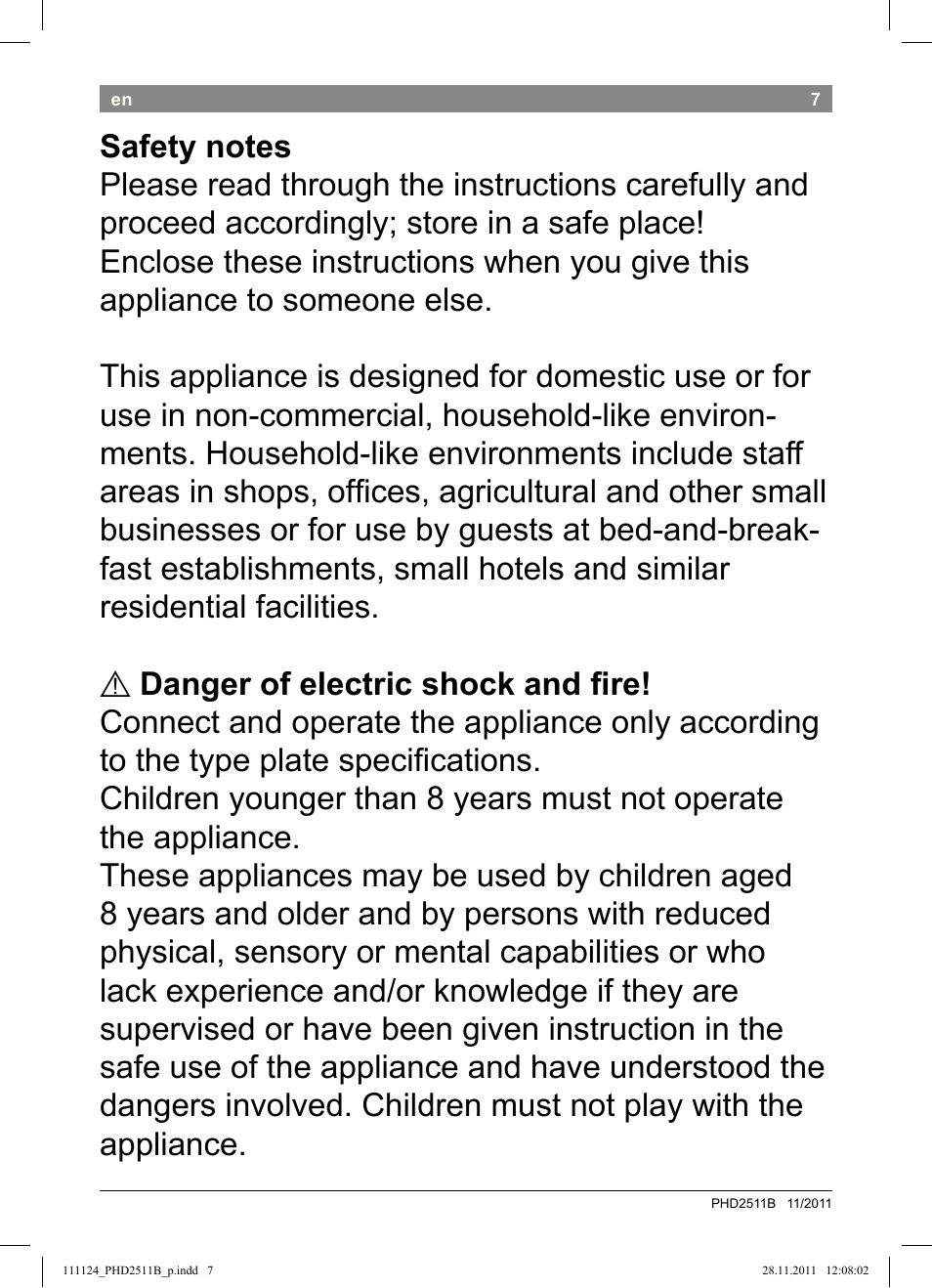 Bosch PHD2511 Haartrockner StarShine DryStyle User Manual | Page 9 / 100