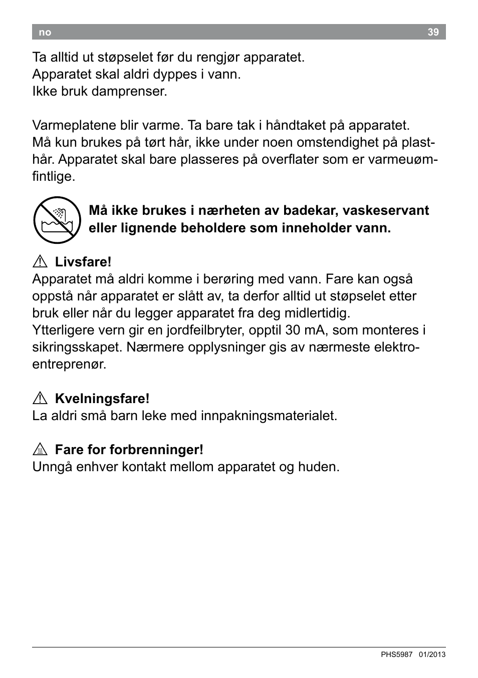 Bosch PHS5987S Keratin Advance Haarglätter SYOSS Glanzversiegelungs-Fluid User Manual | Page 43 / 132