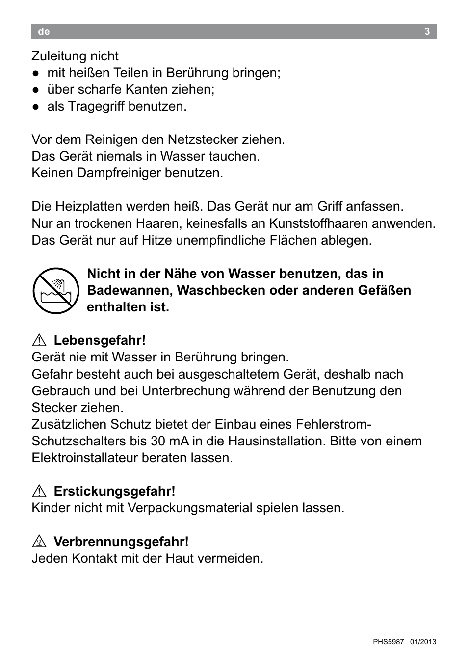 Bosch PHS5987S Keratin Advance Haarglätter SYOSS Glanzversiegelungs-Fluid User Manual | Page 7 / 132